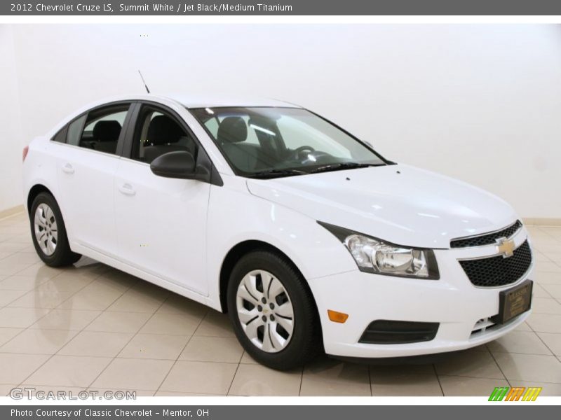 Summit White / Jet Black/Medium Titanium 2012 Chevrolet Cruze LS