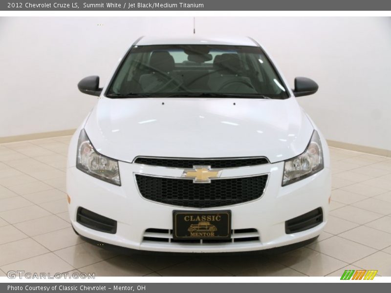 Summit White / Jet Black/Medium Titanium 2012 Chevrolet Cruze LS