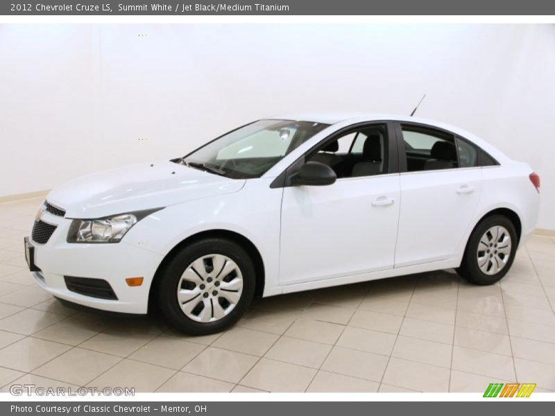 Summit White / Jet Black/Medium Titanium 2012 Chevrolet Cruze LS