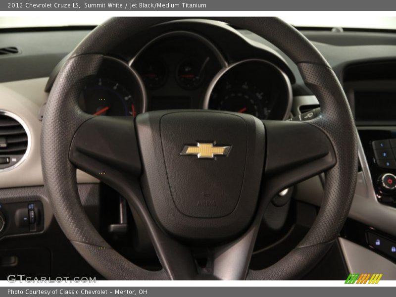 Summit White / Jet Black/Medium Titanium 2012 Chevrolet Cruze LS