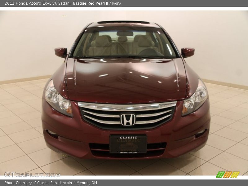 Basque Red Pearl II / Ivory 2012 Honda Accord EX-L V6 Sedan
