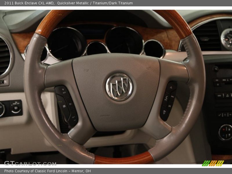 Quicksilver Metallic / Titanium/Dark Titanium 2011 Buick Enclave CXL AWD