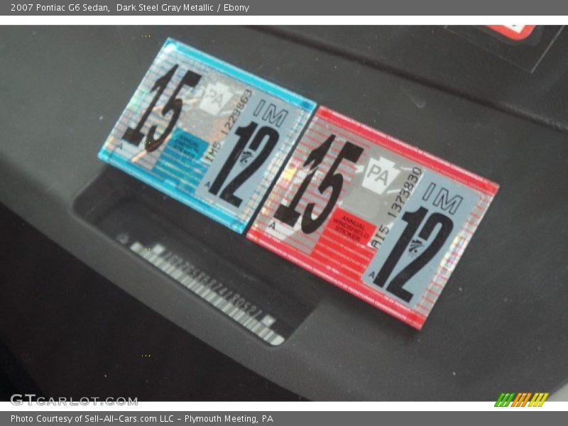 Dark Steel Gray Metallic / Ebony 2007 Pontiac G6 Sedan