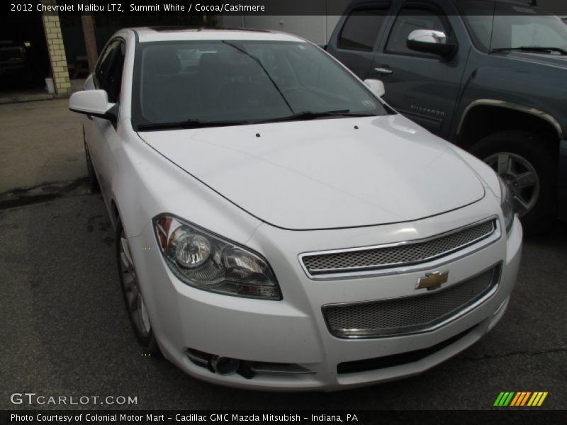 Summit White / Cocoa/Cashmere 2012 Chevrolet Malibu LTZ