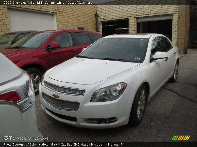 Summit White / Cocoa/Cashmere 2012 Chevrolet Malibu LTZ