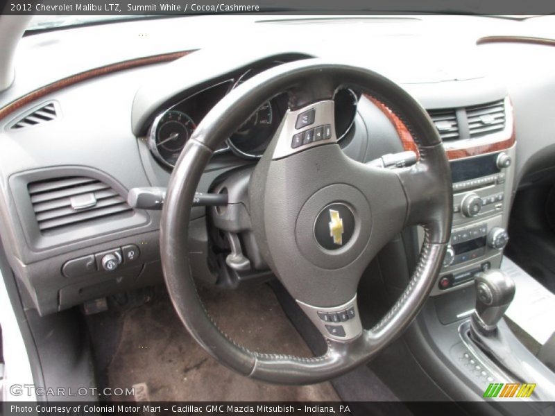 Summit White / Cocoa/Cashmere 2012 Chevrolet Malibu LTZ