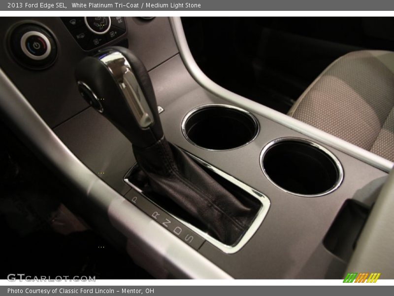 White Platinum Tri-Coat / Medium Light Stone 2013 Ford Edge SEL