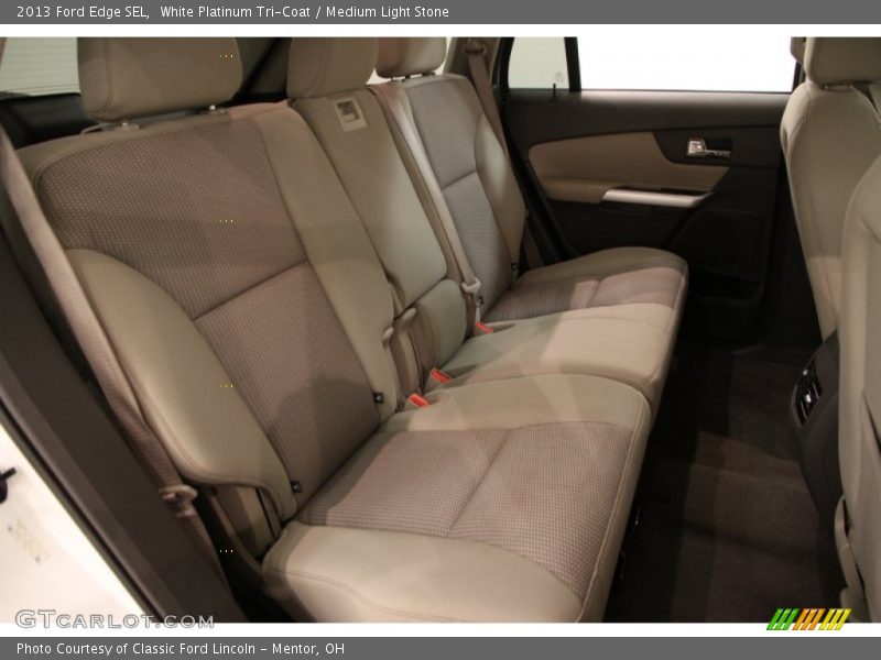 White Platinum Tri-Coat / Medium Light Stone 2013 Ford Edge SEL