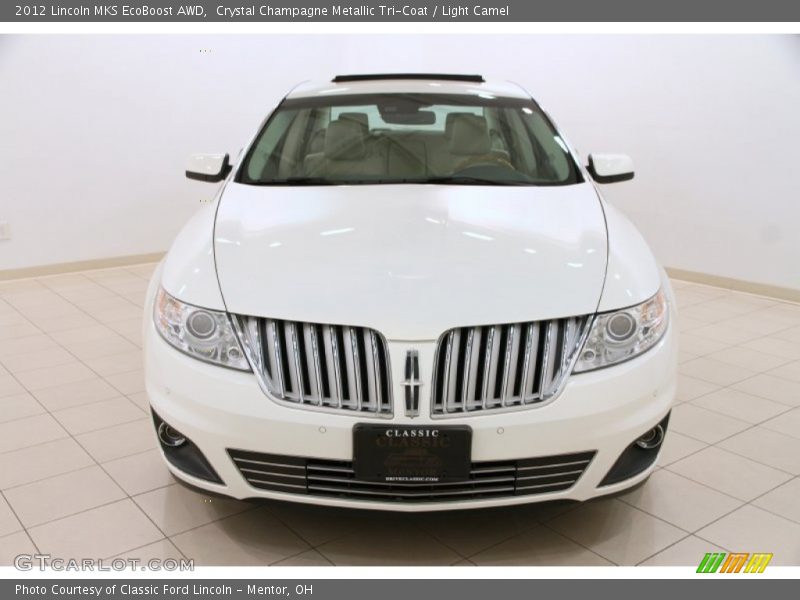 Crystal Champagne Metallic Tri-Coat / Light Camel 2012 Lincoln MKS EcoBoost AWD