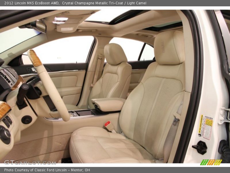Crystal Champagne Metallic Tri-Coat / Light Camel 2012 Lincoln MKS EcoBoost AWD