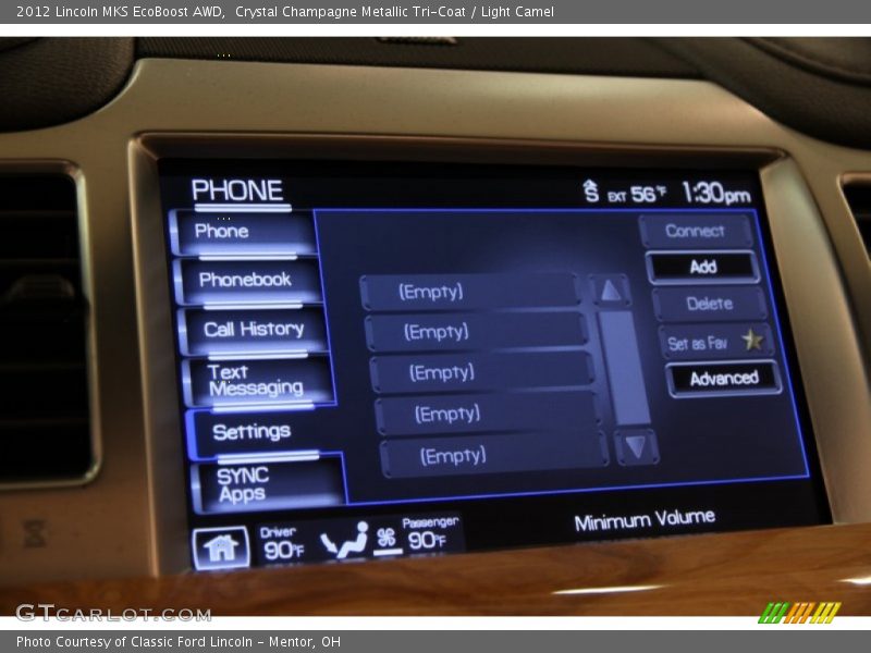 Crystal Champagne Metallic Tri-Coat / Light Camel 2012 Lincoln MKS EcoBoost AWD