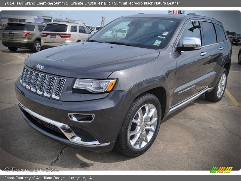 Granite Crystal Metallic / Summit Morocco Black Natura Leather 2014 Jeep Grand Cherokee Summit