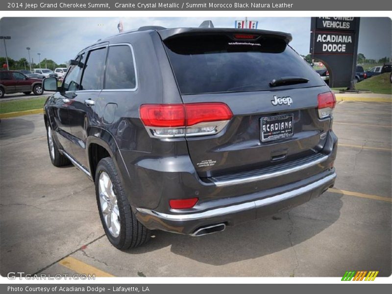 Granite Crystal Metallic / Summit Morocco Black Natura Leather 2014 Jeep Grand Cherokee Summit