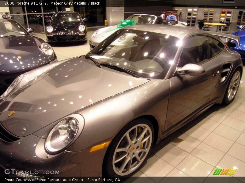 Meteor Grey Metallic / Black 2008 Porsche 911 GT2