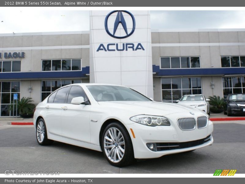 Alpine White / Oyster/Black 2012 BMW 5 Series 550i Sedan