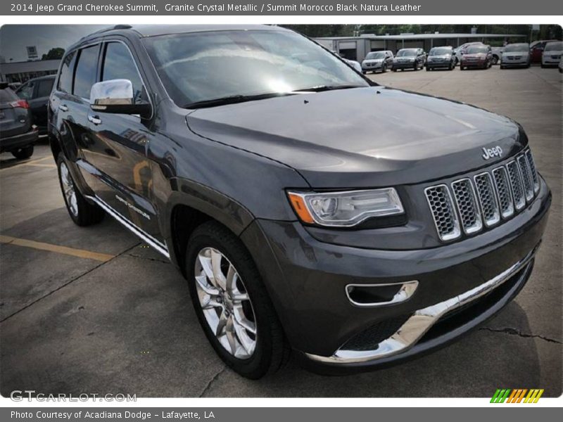 Granite Crystal Metallic / Summit Morocco Black Natura Leather 2014 Jeep Grand Cherokee Summit