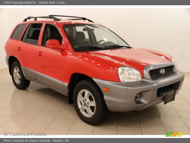 Canyon Red / Gray 2004 Hyundai Santa Fe