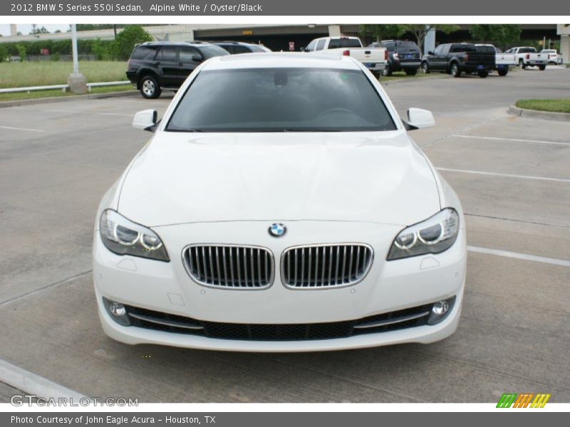 Alpine White / Oyster/Black 2012 BMW 5 Series 550i Sedan