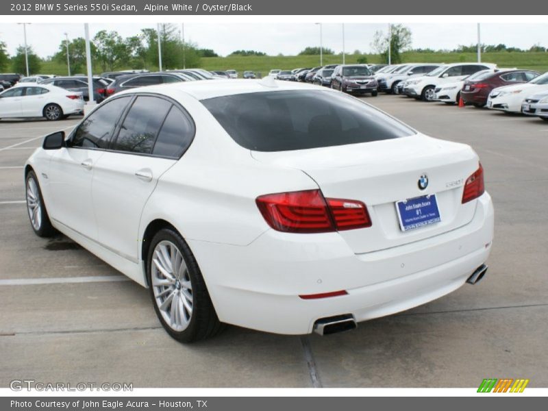 Alpine White / Oyster/Black 2012 BMW 5 Series 550i Sedan