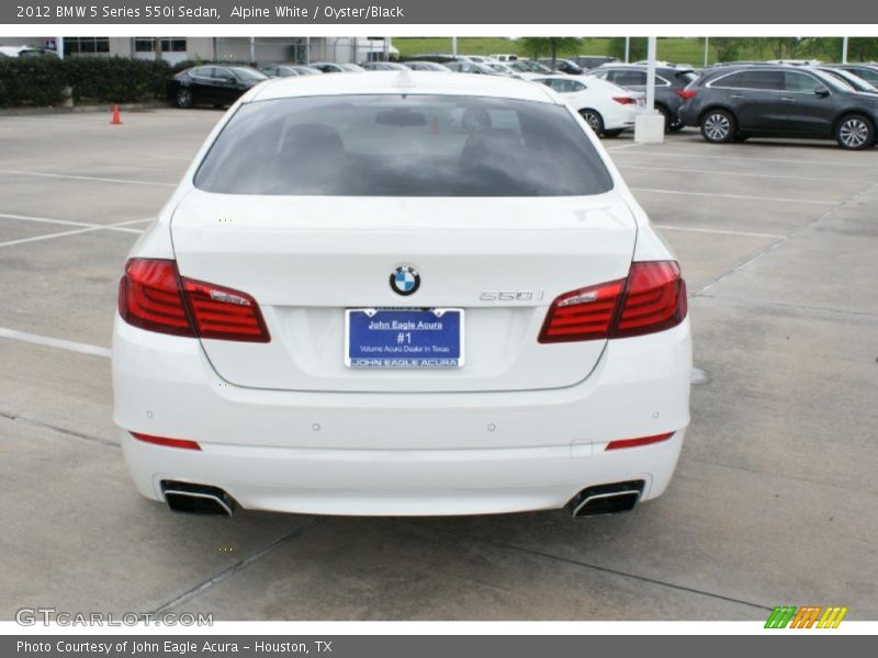 Alpine White / Oyster/Black 2012 BMW 5 Series 550i Sedan