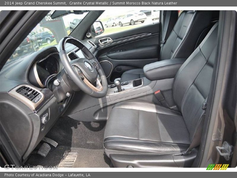 Granite Crystal Metallic / Summit Morocco Black Natura Leather 2014 Jeep Grand Cherokee Summit