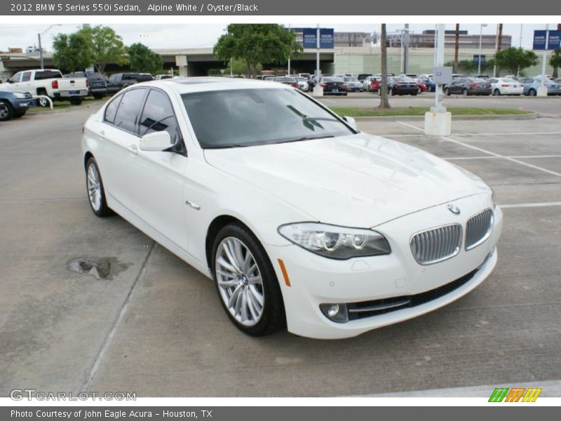 Alpine White / Oyster/Black 2012 BMW 5 Series 550i Sedan