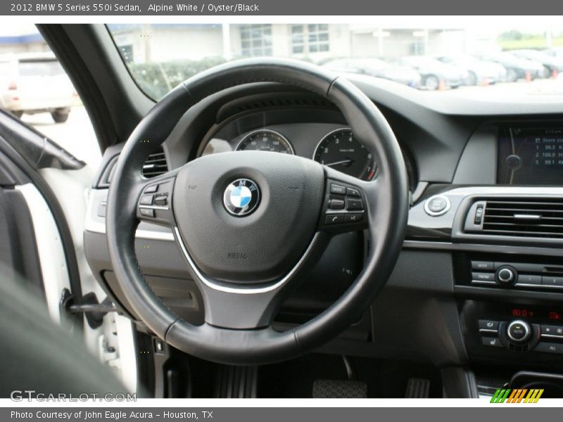 Alpine White / Oyster/Black 2012 BMW 5 Series 550i Sedan