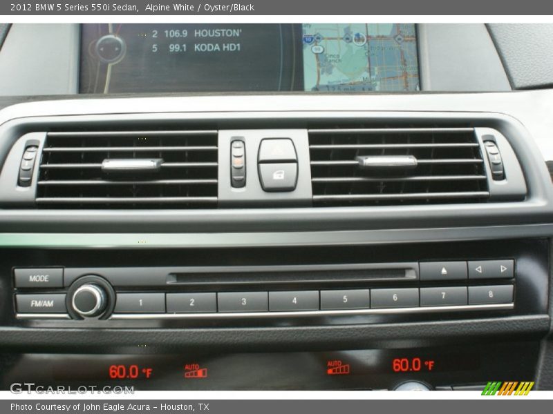 Alpine White / Oyster/Black 2012 BMW 5 Series 550i Sedan