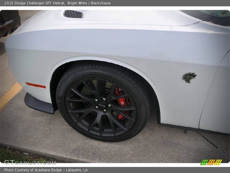 Bright White / Black/Sepia 2015 Dodge Challenger SRT Hellcat