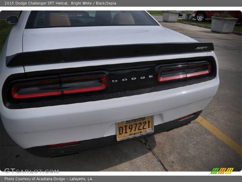 Bright White / Black/Sepia 2015 Dodge Challenger SRT Hellcat