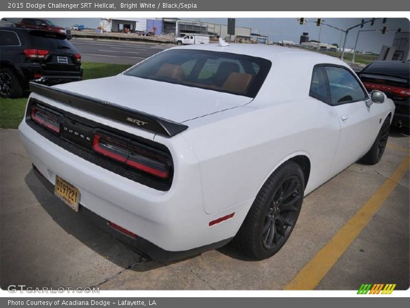 Bright White / Black/Sepia 2015 Dodge Challenger SRT Hellcat