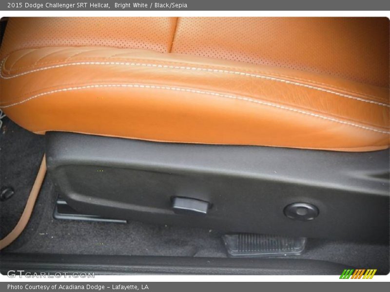 Bright White / Black/Sepia 2015 Dodge Challenger SRT Hellcat