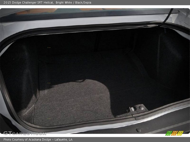Bright White / Black/Sepia 2015 Dodge Challenger SRT Hellcat