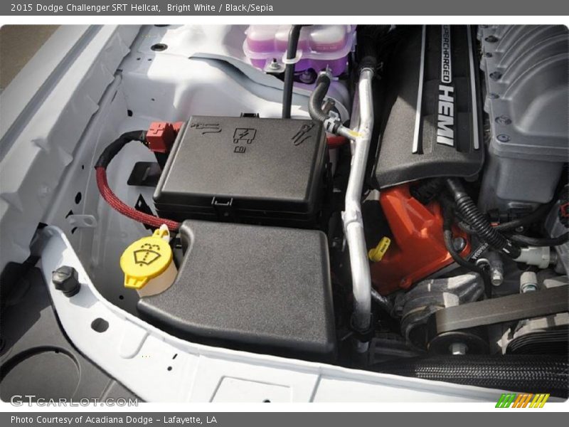 Bright White / Black/Sepia 2015 Dodge Challenger SRT Hellcat