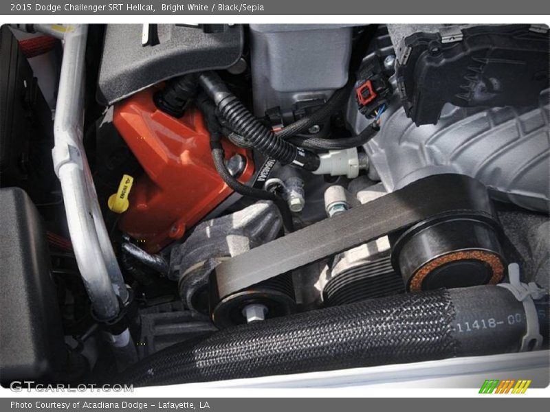 Bright White / Black/Sepia 2015 Dodge Challenger SRT Hellcat