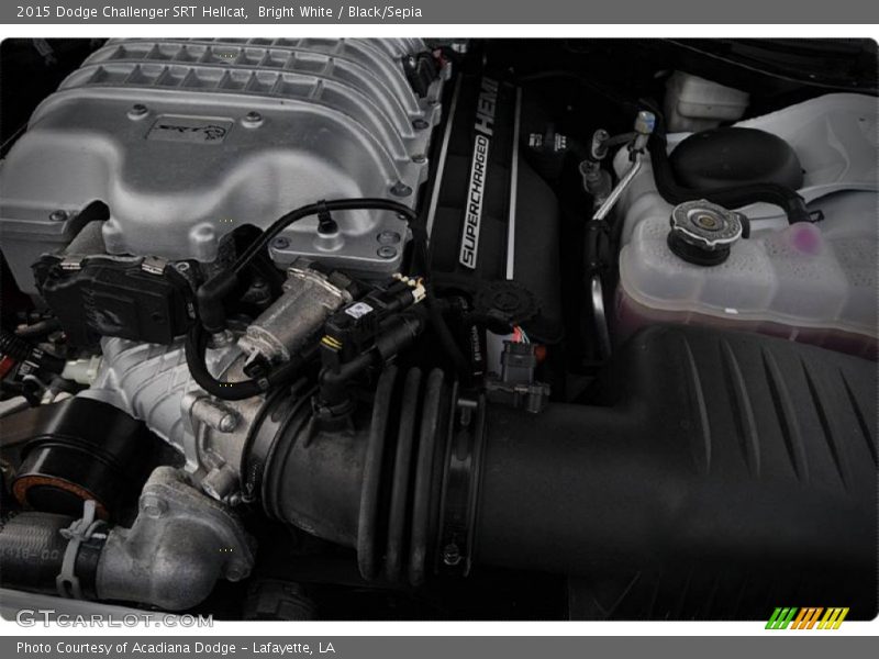 Bright White / Black/Sepia 2015 Dodge Challenger SRT Hellcat