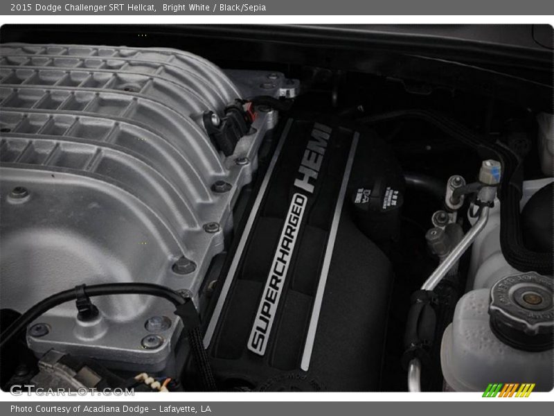 Bright White / Black/Sepia 2015 Dodge Challenger SRT Hellcat