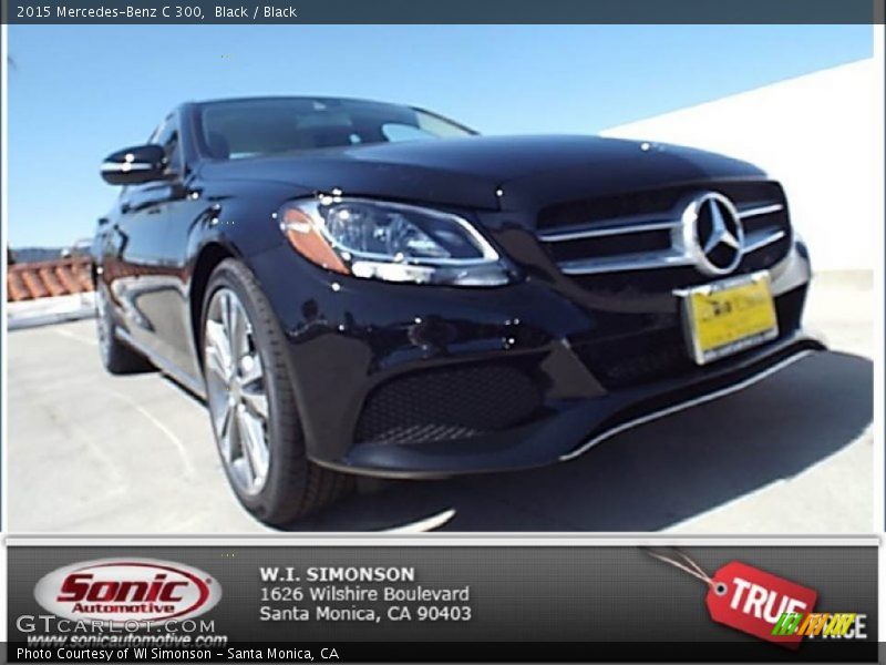 Black / Black 2015 Mercedes-Benz C 300