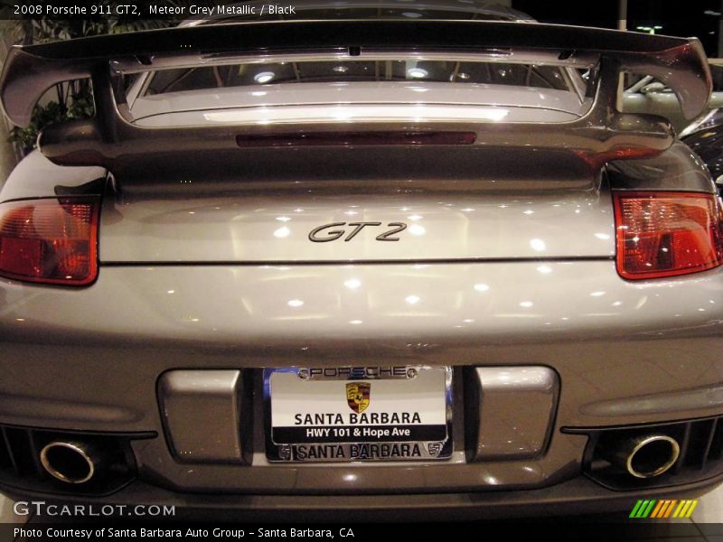 Meteor Grey Metallic / Black 2008 Porsche 911 GT2