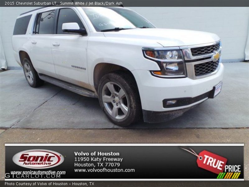 Summit White / Jet Black/Dark Ash 2015 Chevrolet Suburban LT