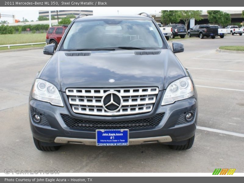 Steel Grey Metallic / Black 2011 Mercedes-Benz ML 350