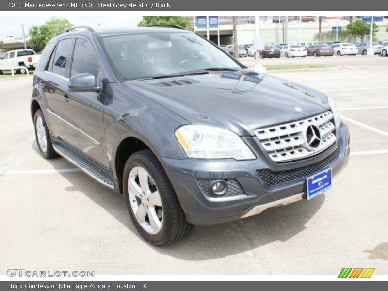 Steel Grey Metallic / Black 2011 Mercedes-Benz ML 350