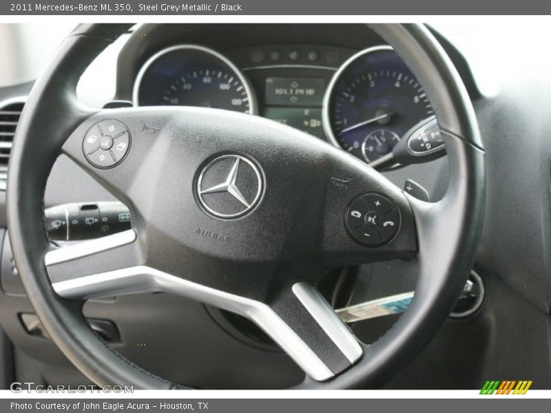 Steel Grey Metallic / Black 2011 Mercedes-Benz ML 350