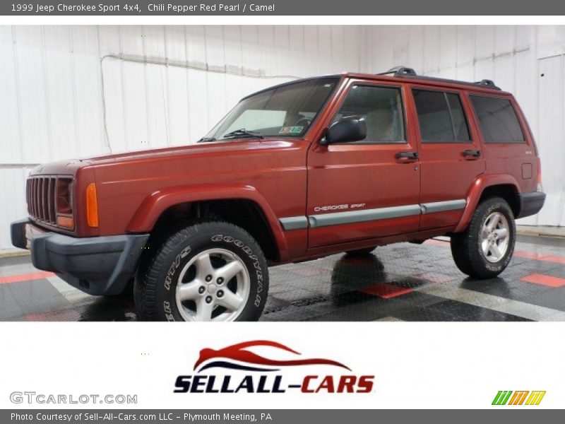 Chili Pepper Red Pearl / Camel 1999 Jeep Cherokee Sport 4x4