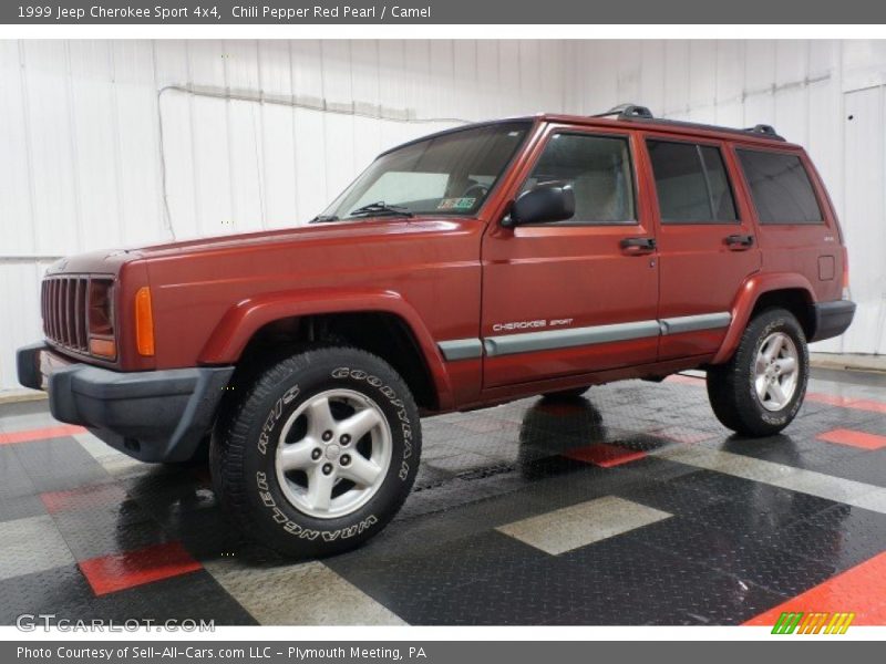 Chili Pepper Red Pearl / Camel 1999 Jeep Cherokee Sport 4x4