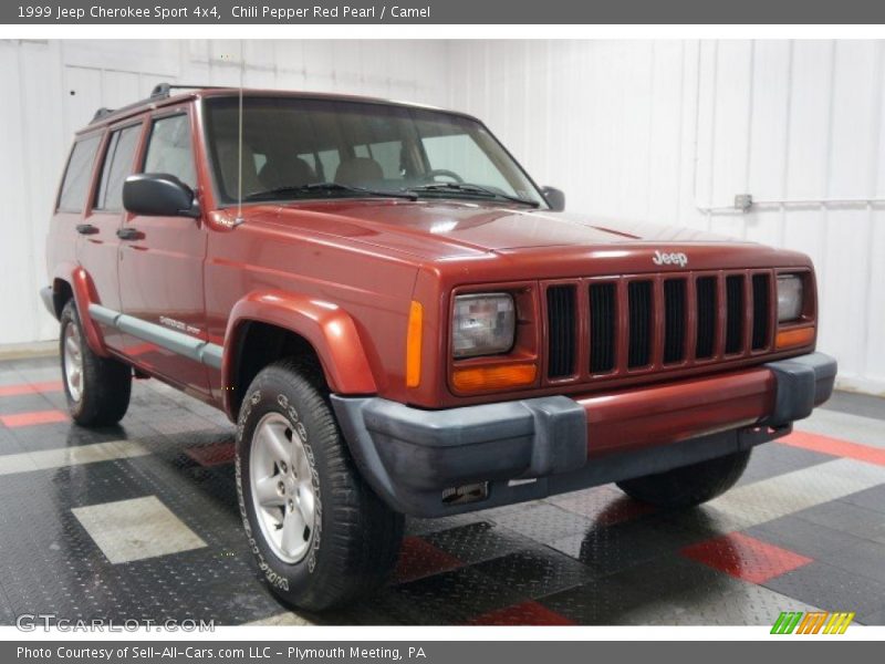 Chili Pepper Red Pearl / Camel 1999 Jeep Cherokee Sport 4x4