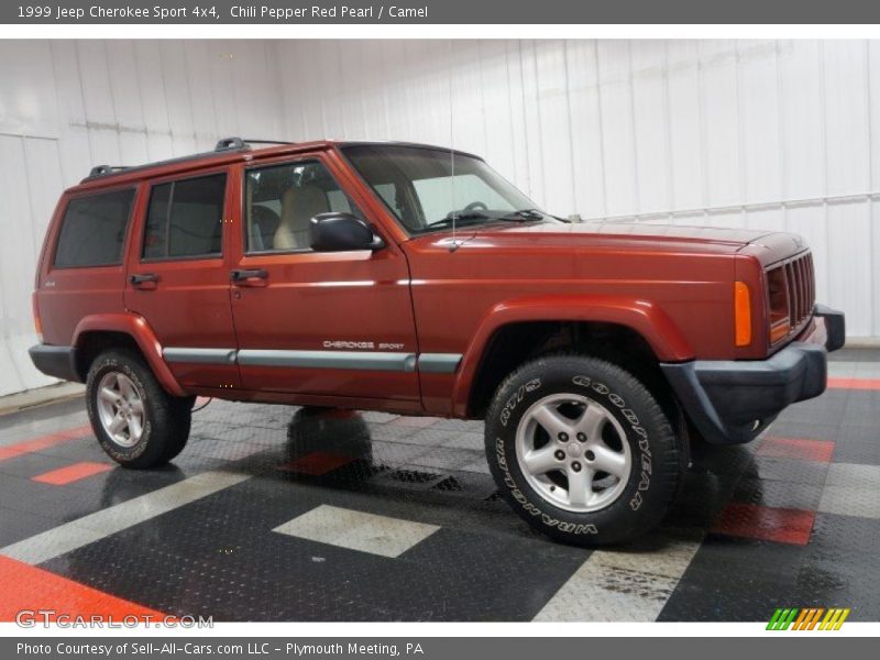 Chili Pepper Red Pearl / Camel 1999 Jeep Cherokee Sport 4x4