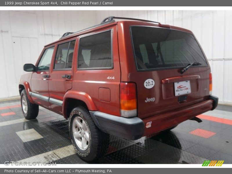 Chili Pepper Red Pearl / Camel 1999 Jeep Cherokee Sport 4x4