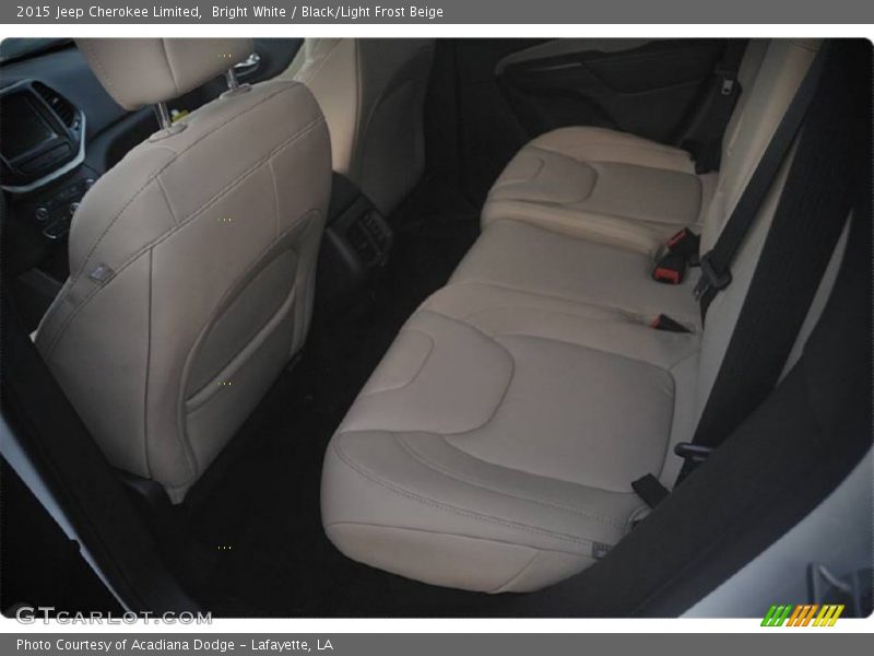 Bright White / Black/Light Frost Beige 2015 Jeep Cherokee Limited