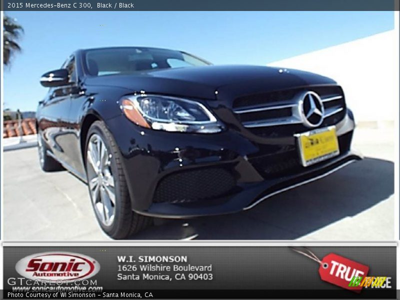 Black / Black 2015 Mercedes-Benz C 300